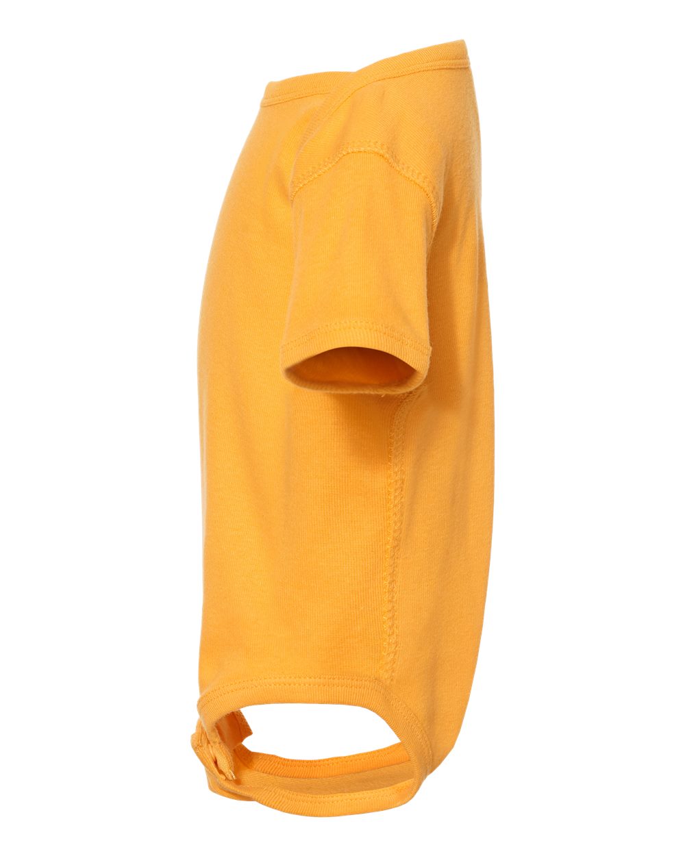 Left View of Gold Infant Baby Rib Bodysuit - 4400