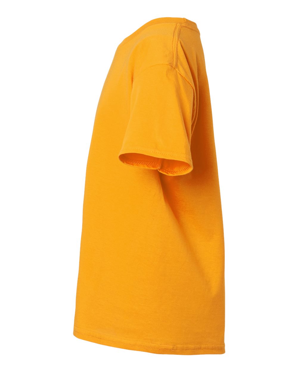 Left View of Gold Light Cotton Youth T-Shirt - 3000B