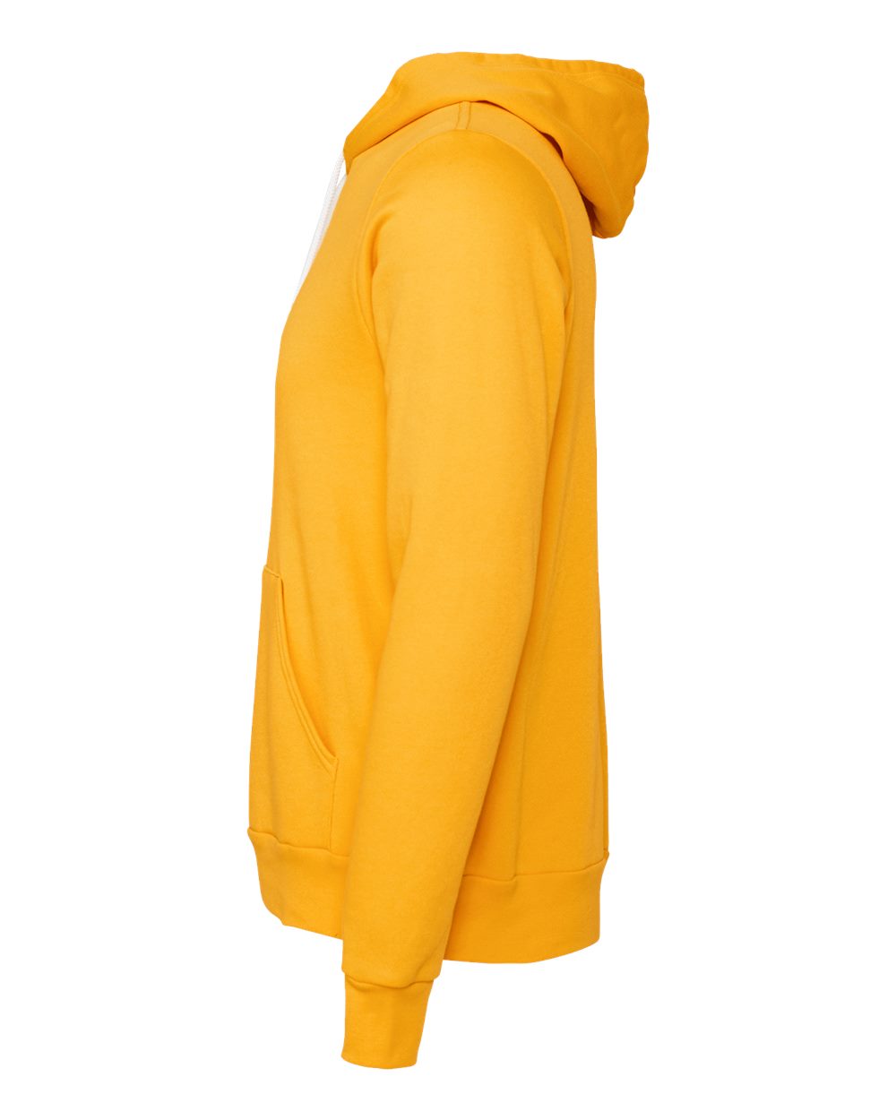 Left View of Gold Sponge Fleece Hoodie - 3719