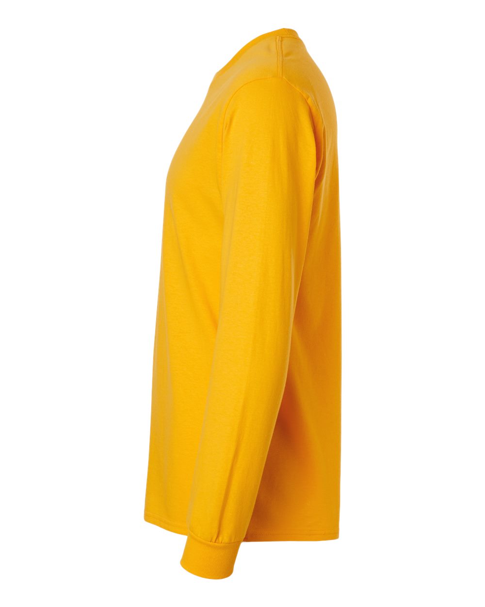 Left View of Gold Ultra Cotton® Long Sleeve T-Shirt - 2400