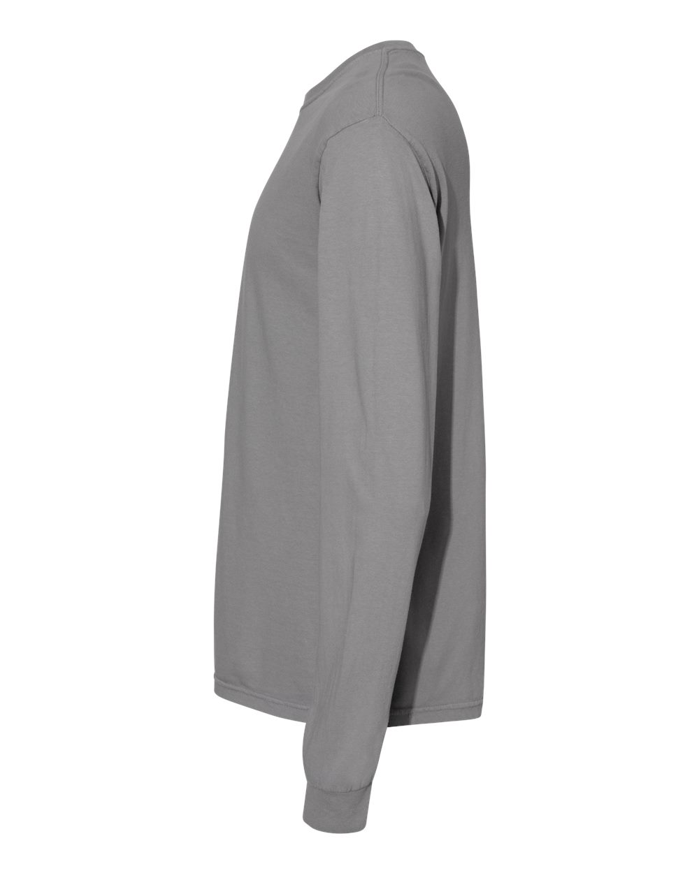 Left View of Granite Garment-Dyed Heavyweight Long Sleeve T-Shirt - 6014