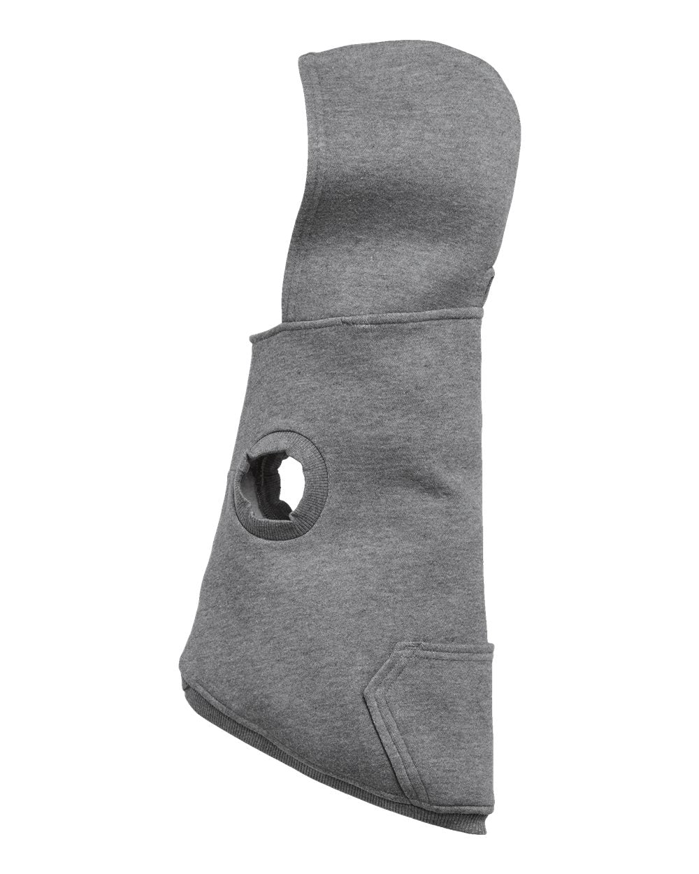 Left View of Granite Heather Doggie 3-End Fleece Hoodie - 3926