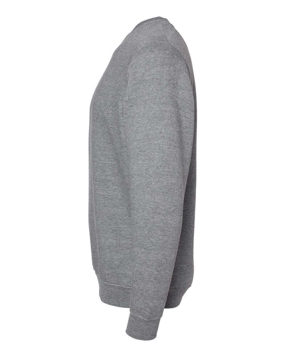 Left View of Granite Heather Elevated Fleece Crewneck Sweatshirt - 6925