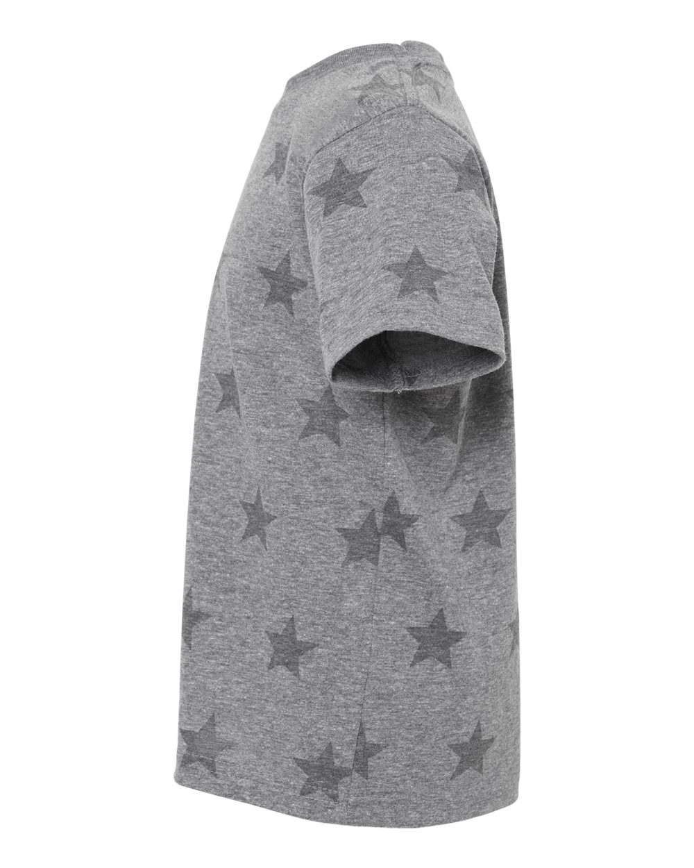 Left View of Granite Heather Star Toddler Star Print Tee - 3029