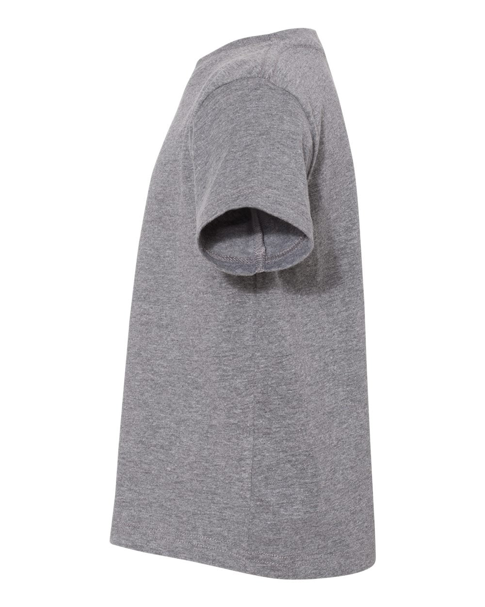 Left View of Granite Heather Toddler Fine Jersey Tee - 3321