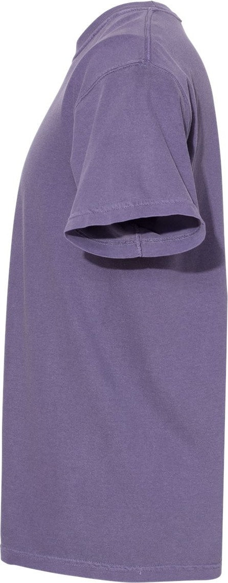 Left View of Grape Garment-Dyed Heavyweight T-Shirt - 1717