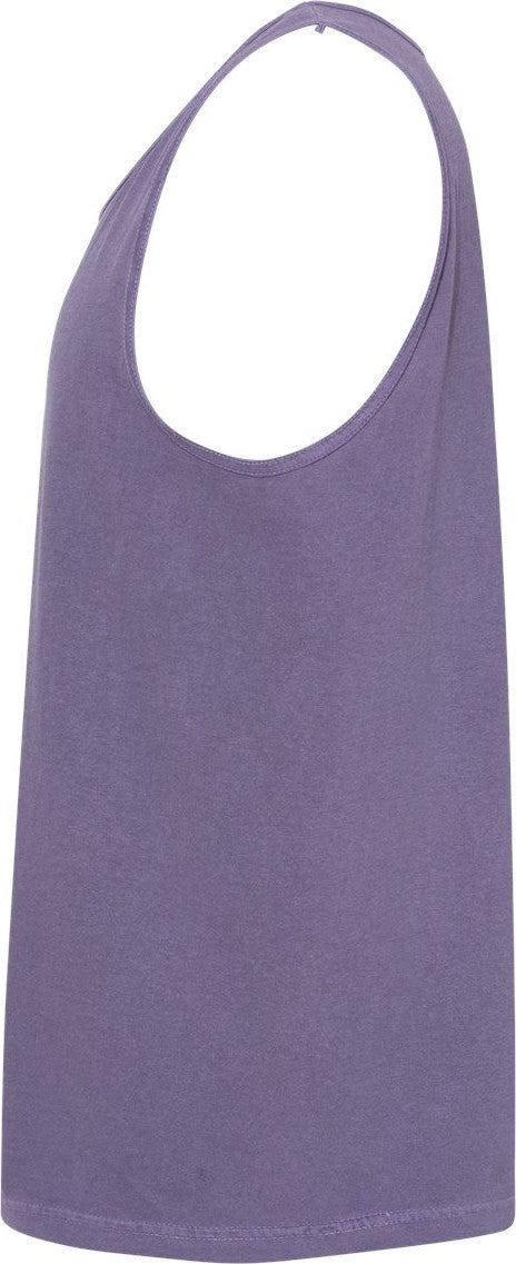 Left View of Grape Garment-Dyed Heavyweight Tank Top - 9360