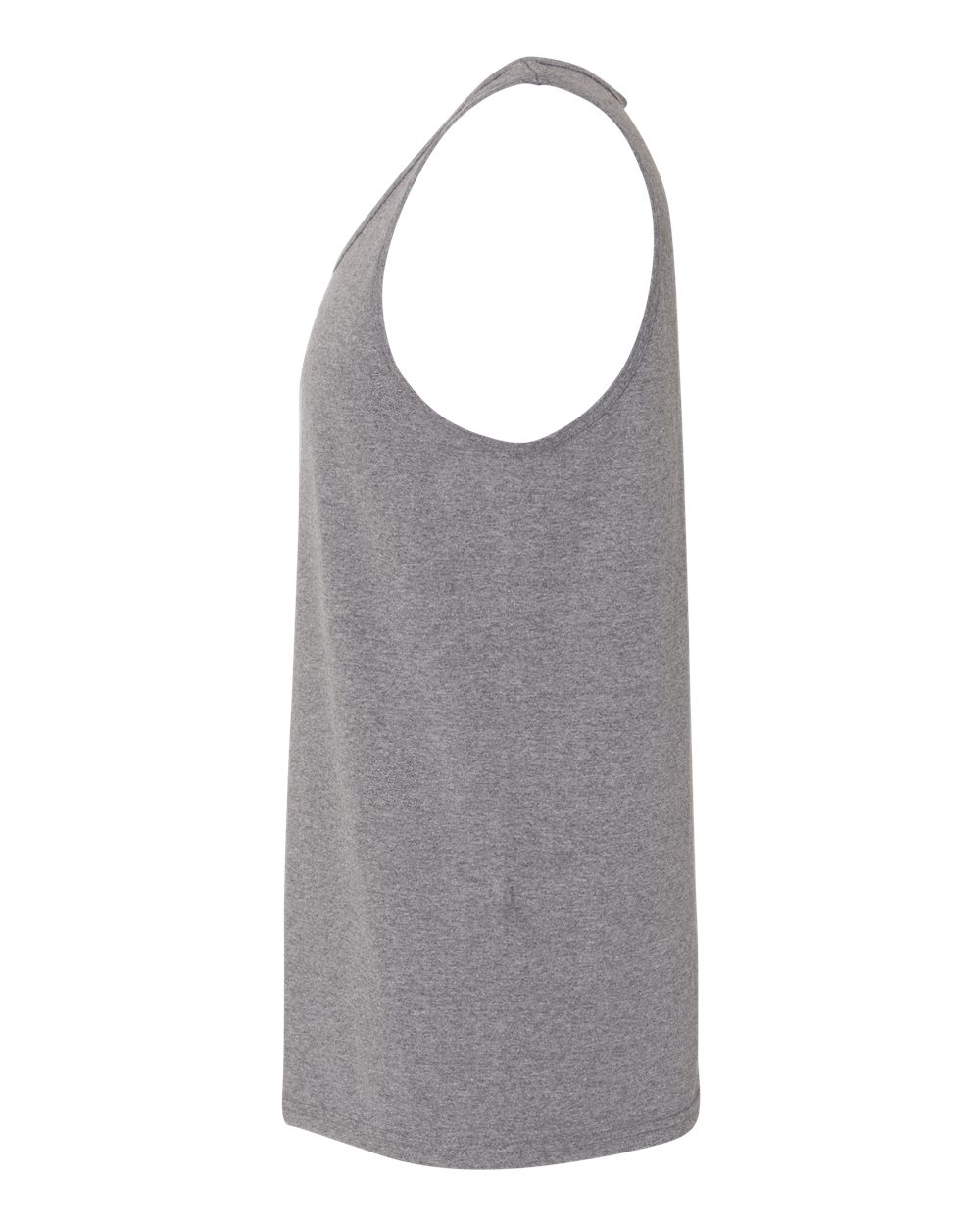 Left View of Graphite Heather Heavy Cotton™ Tank Top - 5200