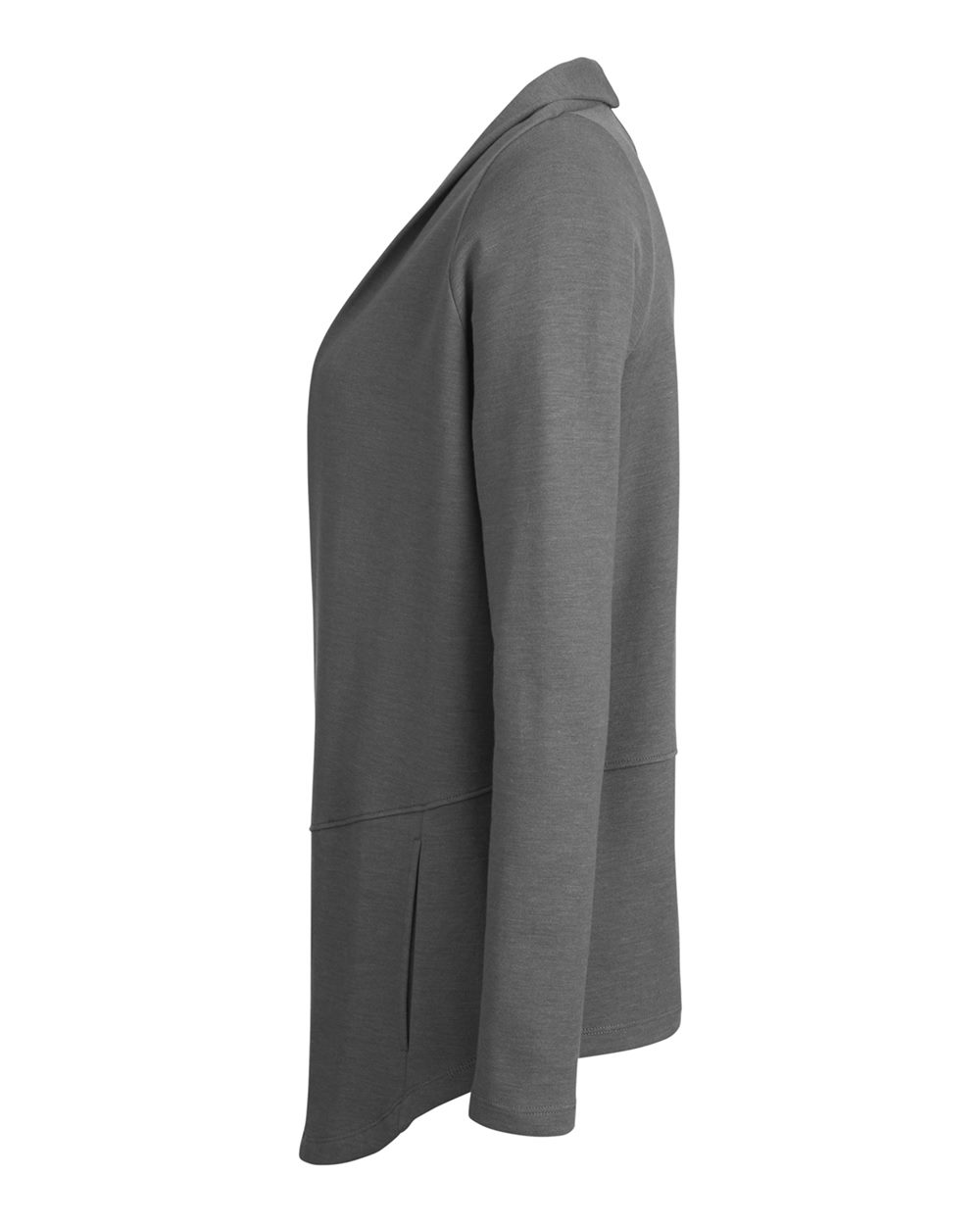Left View of Graphite Melange Women's New Classics® Charleston Cardigan - DG481W