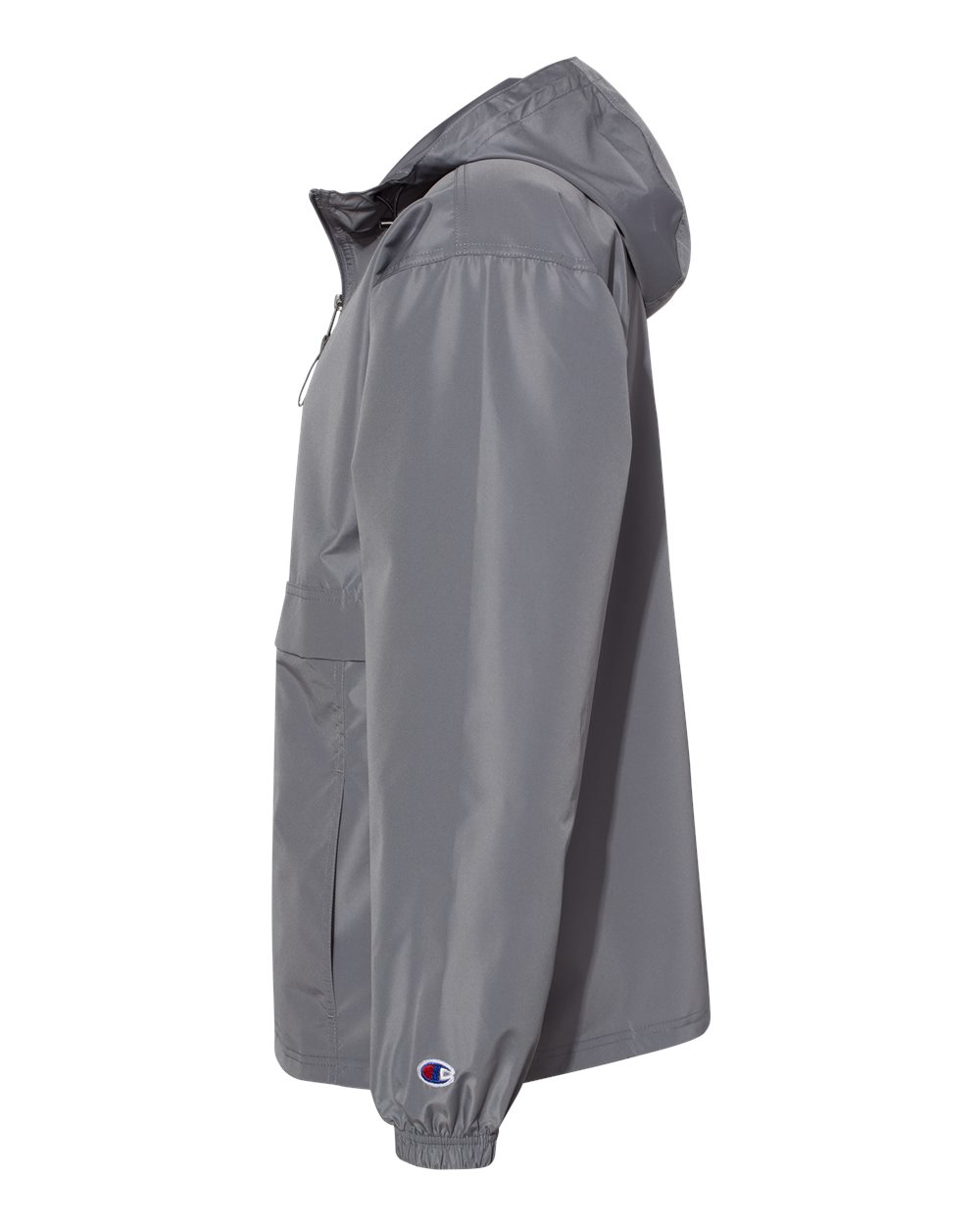 Left View of Graphite Packable Anorak Jacket - CO200
