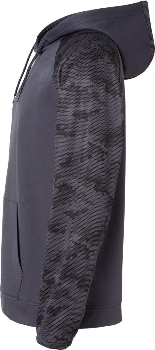 Left View of Graphite Tahoe Camo Fleece Hooded Sweatshirt - 306
