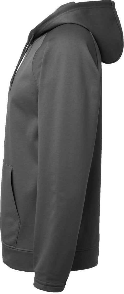 Left View of Graphite Vail Performance Fleece Hooded Sweatshirt - 305