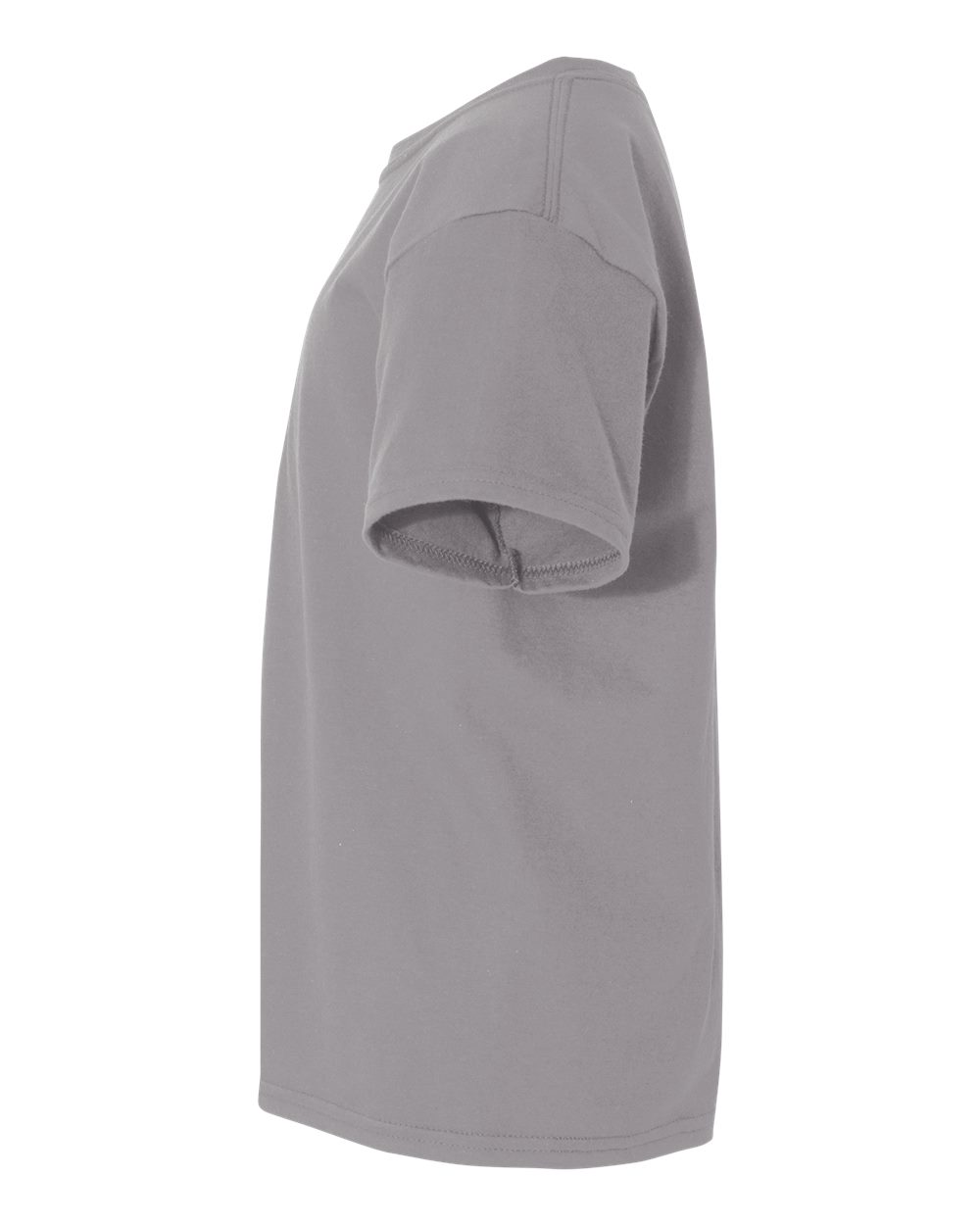 Left View of Gravel Light Cotton Youth T-Shirt - 3000B