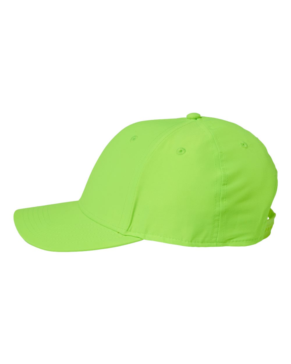 Left View of Green Fluorescent Sustainable Recy Feel Cap - REFE