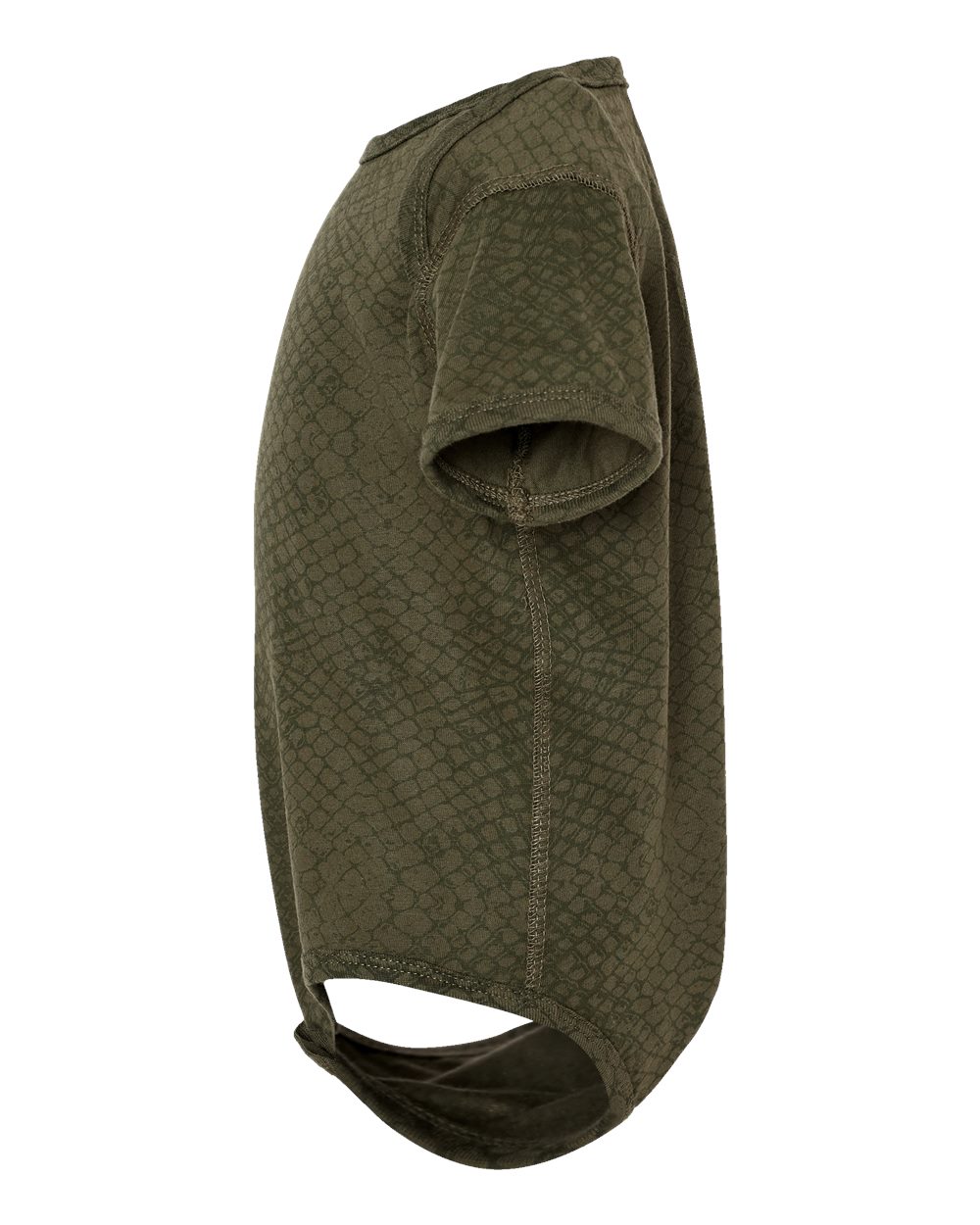 Left View of Green Reptile Infant Fine Jersey Bodysuit - 4424
