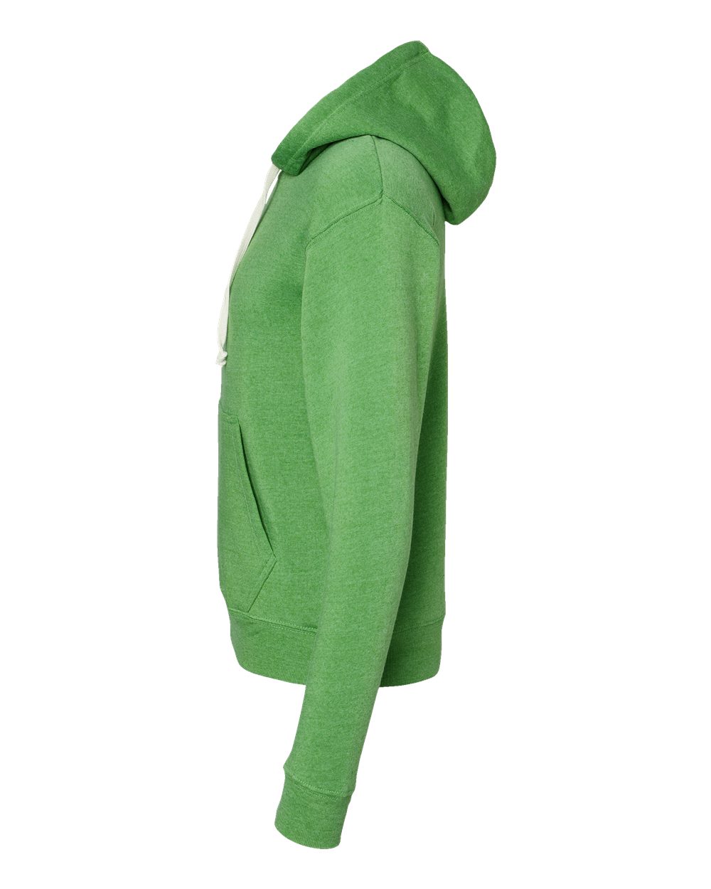 Left View of Green Triblend Triblend Fleece Hooded Sweatshirt - 8871