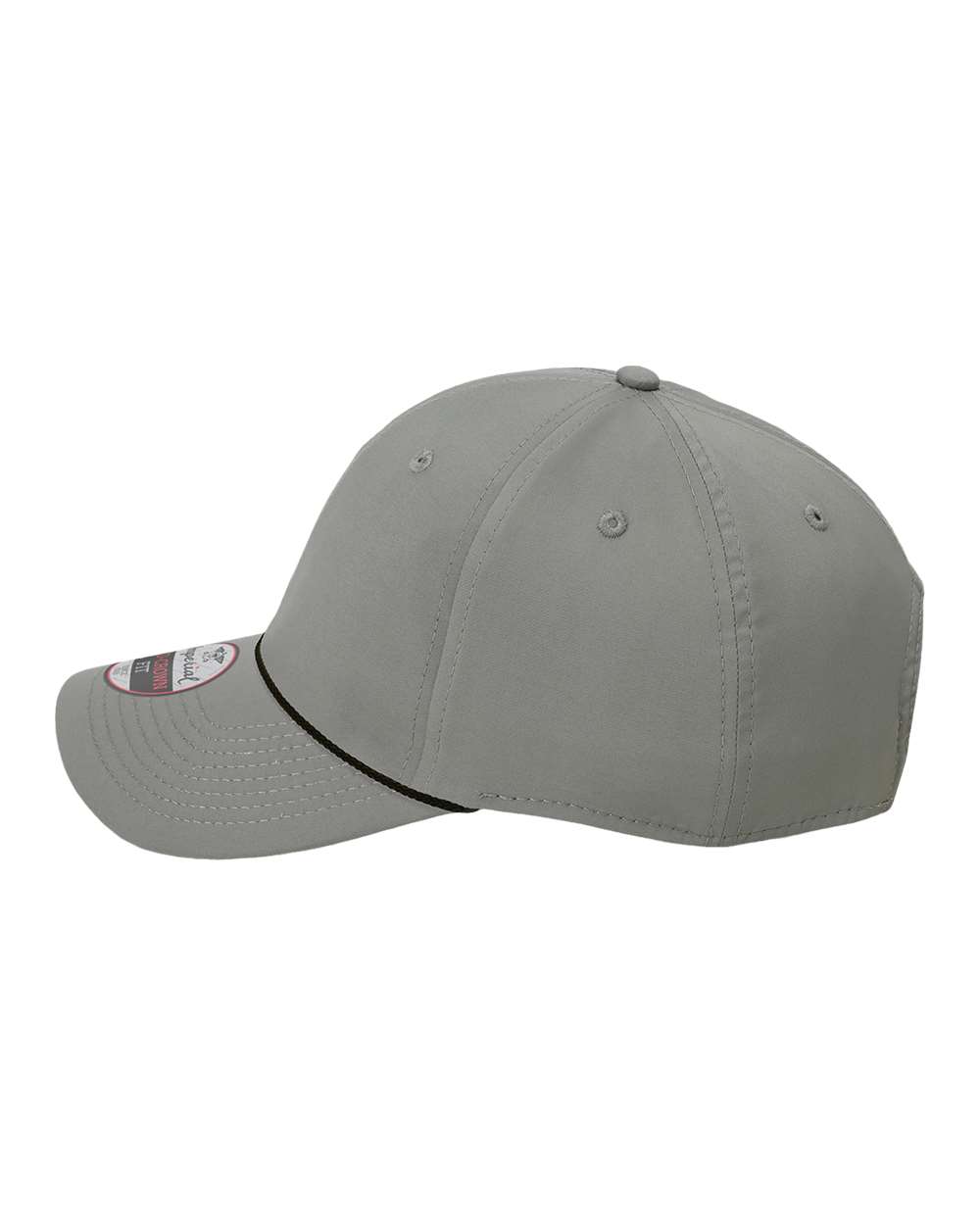 Left View of Grey/ Black The Wingman Cap - 7054
