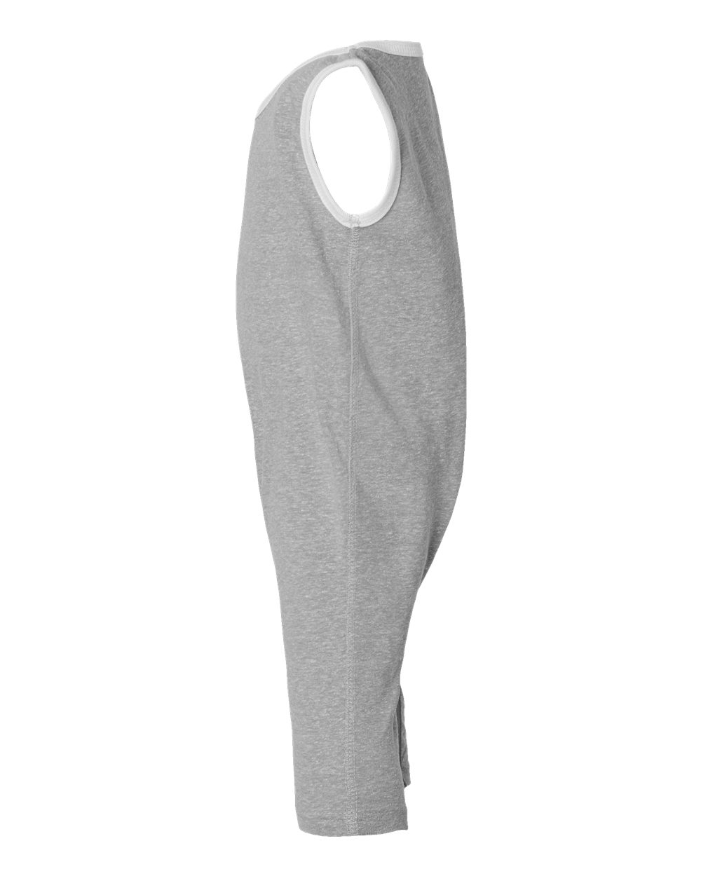 Left View of Grey Melange Infant Harborside Mélange Tank Romper - 4492