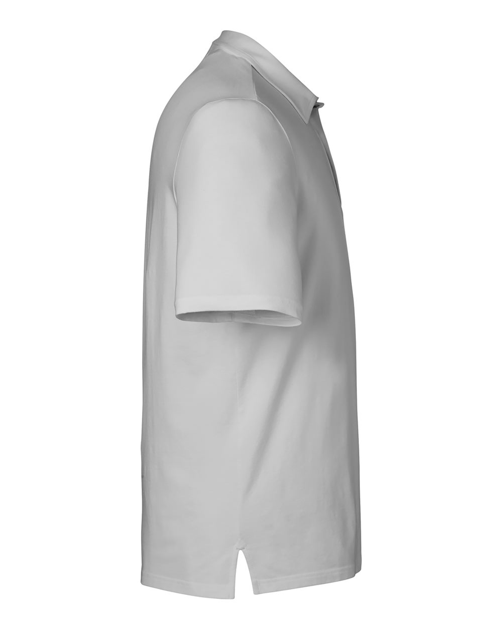 Left View of Grey Men's Raleigh Stretch Polo - DG120