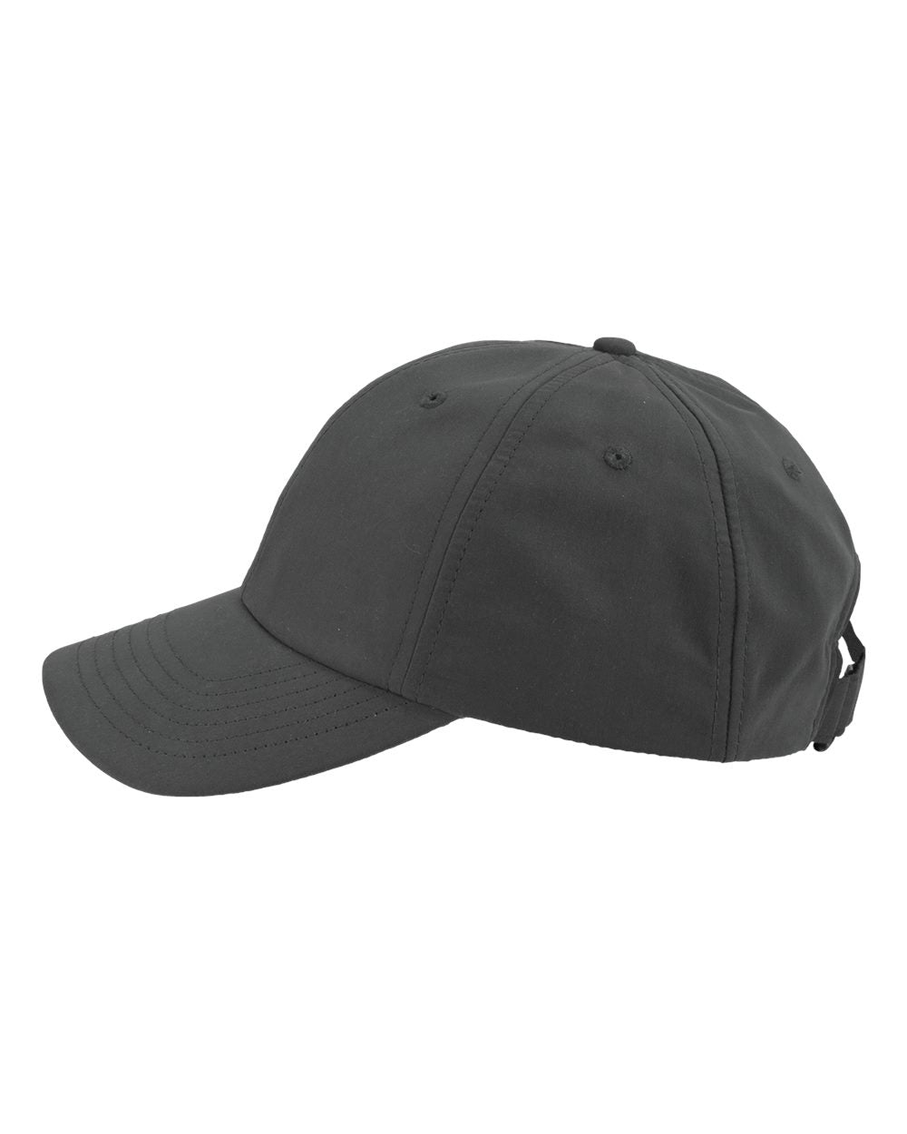 Left View of Grey Performance Microfiber Cap - SM140