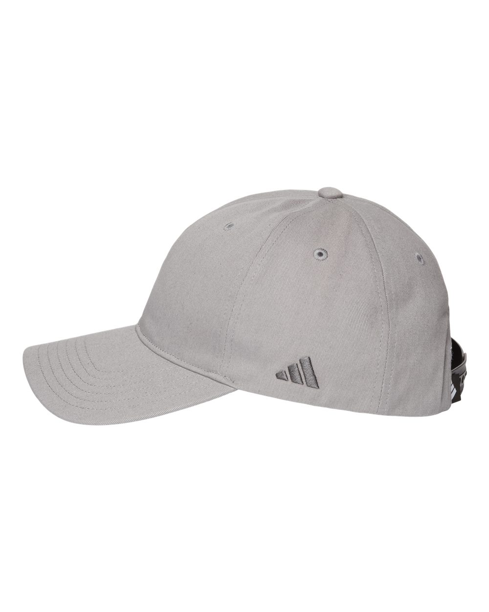 Left View of Grey Three Sustainable Organic Relaxed Cap - A12S