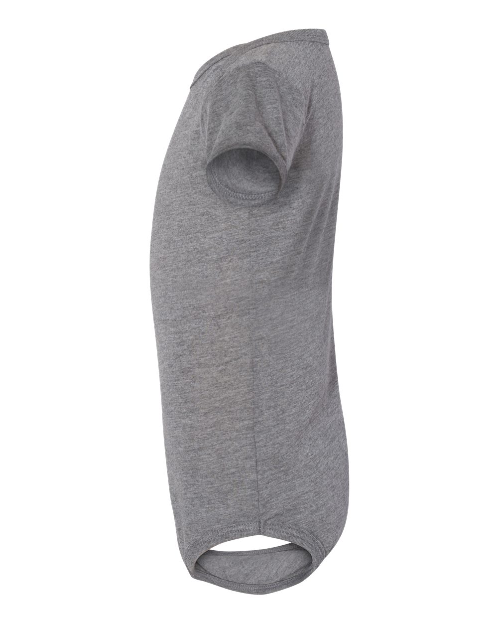 Left View of Grey Triblend Infant Triblend Short Sleeve One Piece - 134B