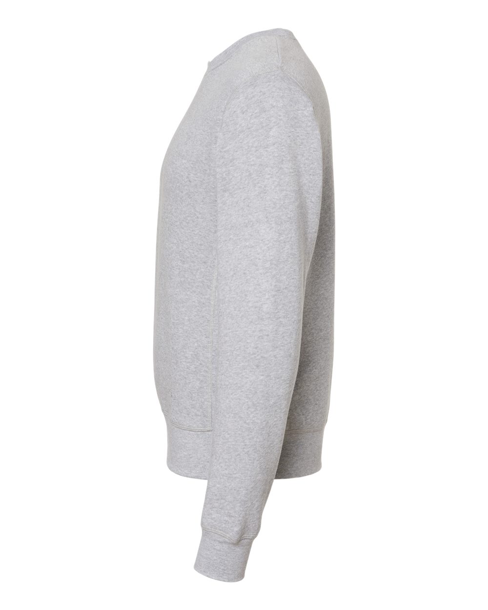 Left View of Grey Triblend Triblend Fleece Crewneck Sweatshirt - 8870