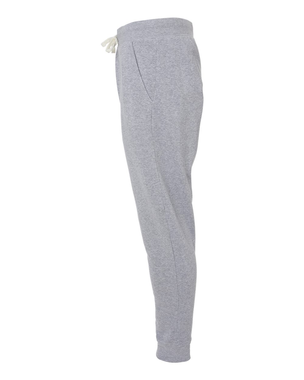 Left View of Grey Triblend Triblend Fleece Joggers - 8854