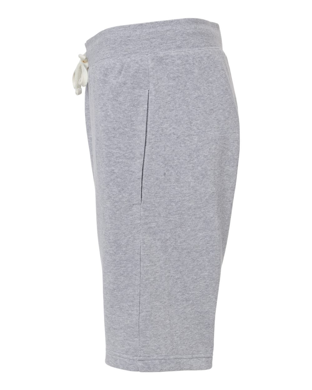 Left View of Grey Triblend Triblend Fleece Shorts - 8855