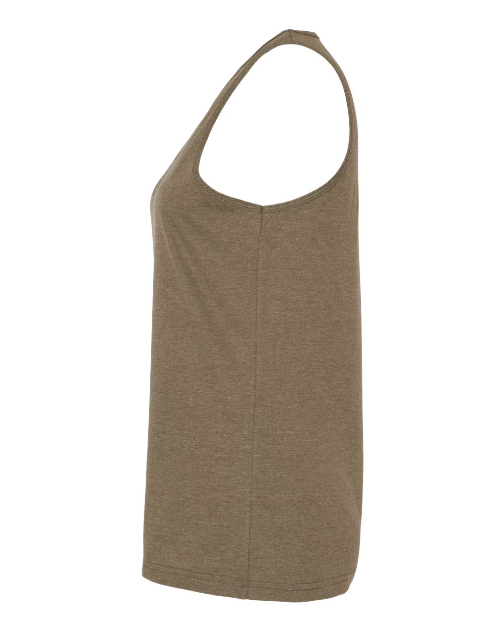 Left View of Heather Army Women's CVC Tank - 101CVC