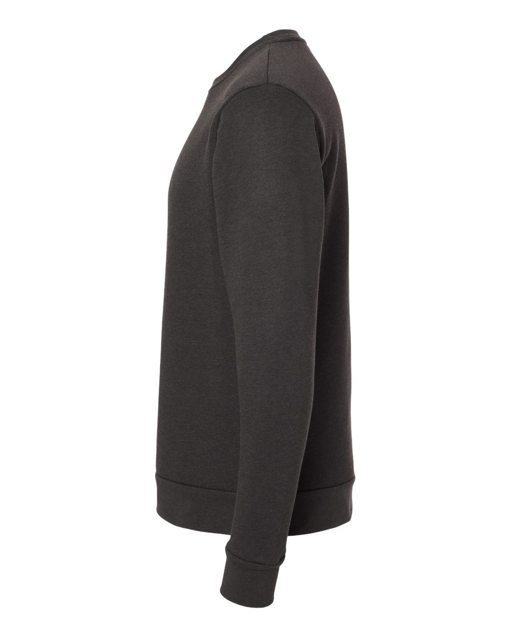 Left View of Heather Black Malibu Crewneck Sweatshirt - 9002