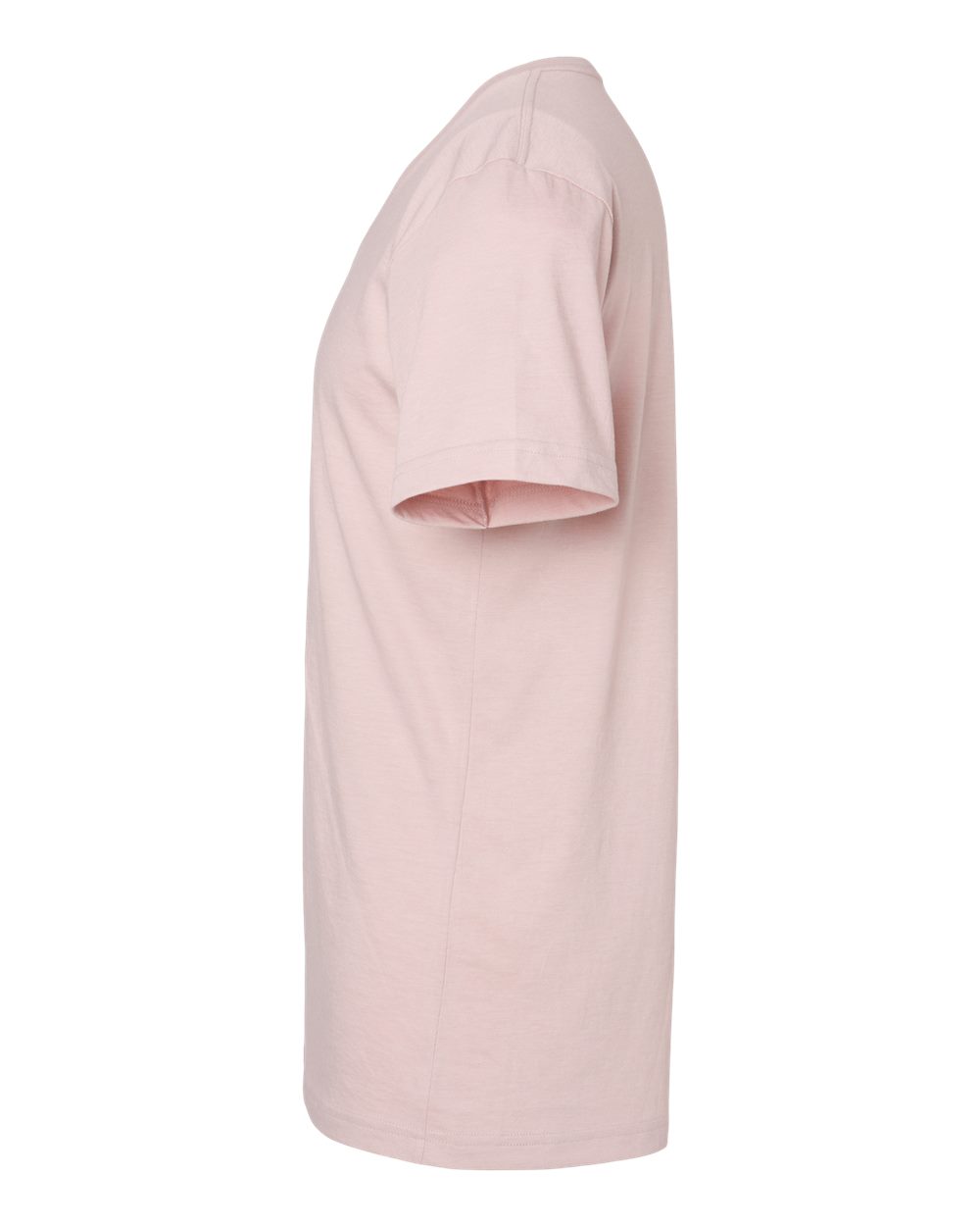 Left View of Heather Blush CVC V-Neck Tee - 2006CVC