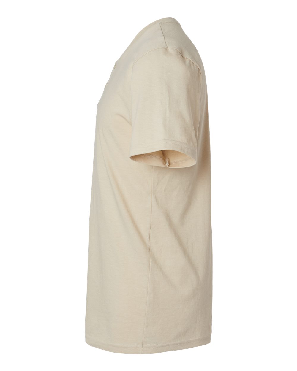 Left View of Heather Bone CVC Henley Tee - 2004CVC