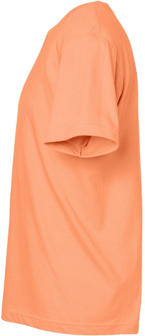 Left View of Heather Cantaloupe Fine Jersey T-Shirt - 202