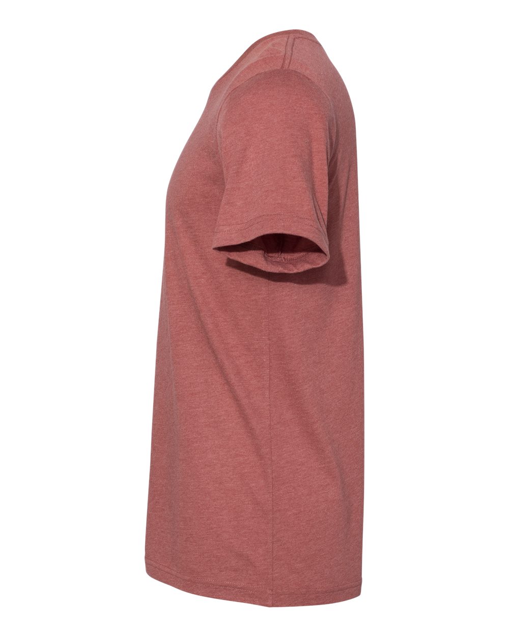 Left View of Heather Clay Sueded Tee - 3301