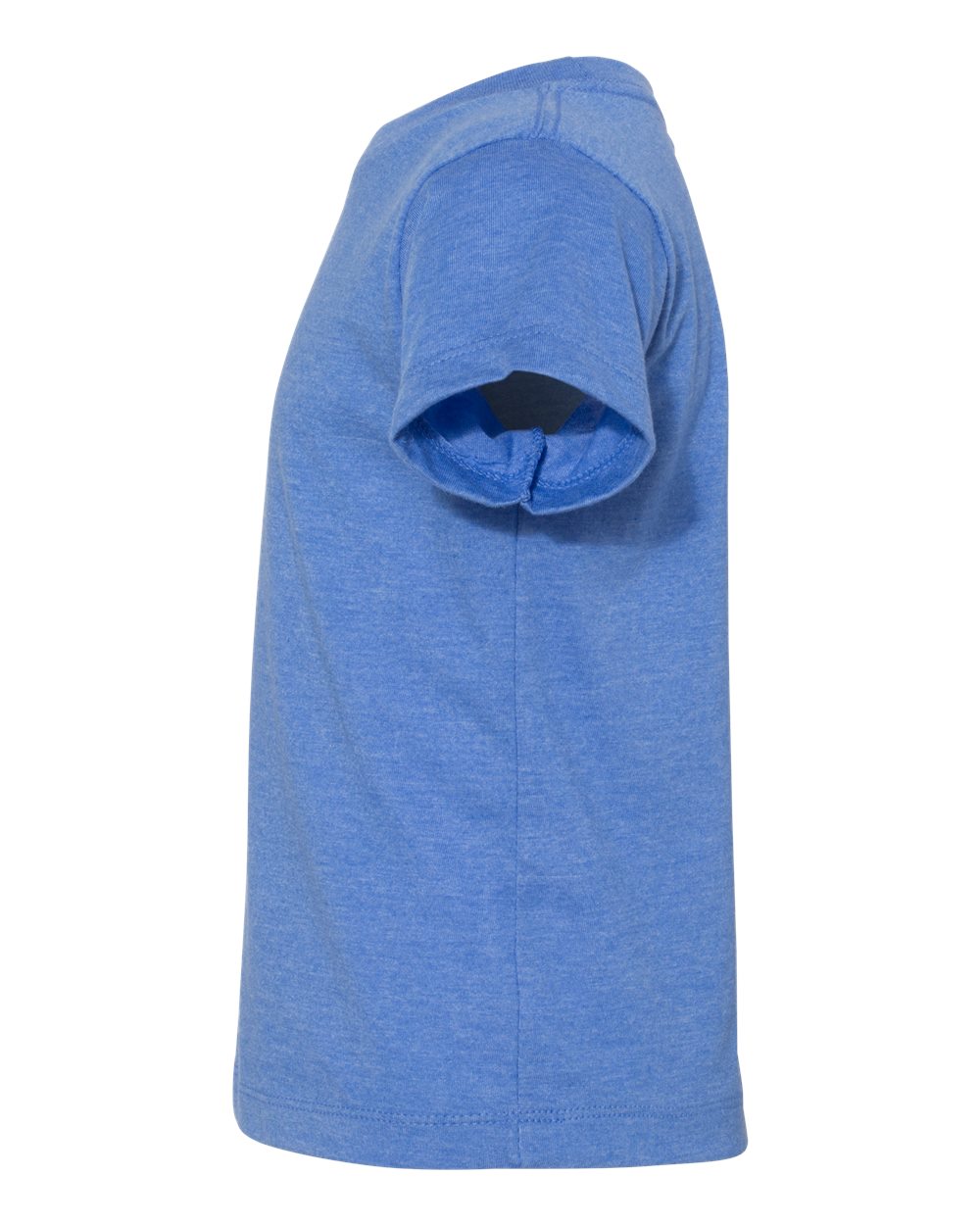 Left View of Heather Columbia Blue Toddler Jersey Tee - 3001T