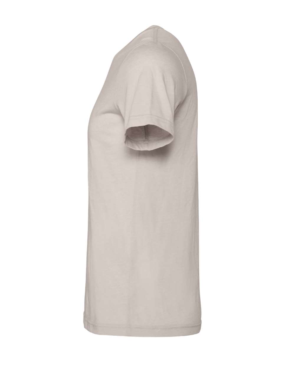 Left View of Heather Cool Grey CVC Jersey Tee - 3001CVC