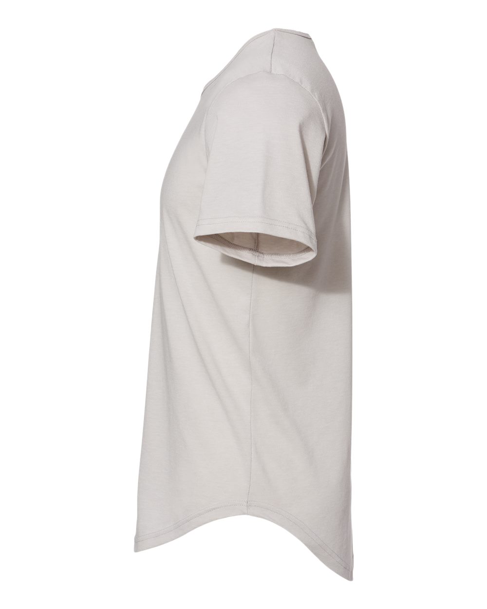 Left View of Heather Cool Grey Jersey Curved Hem Tee - 3003