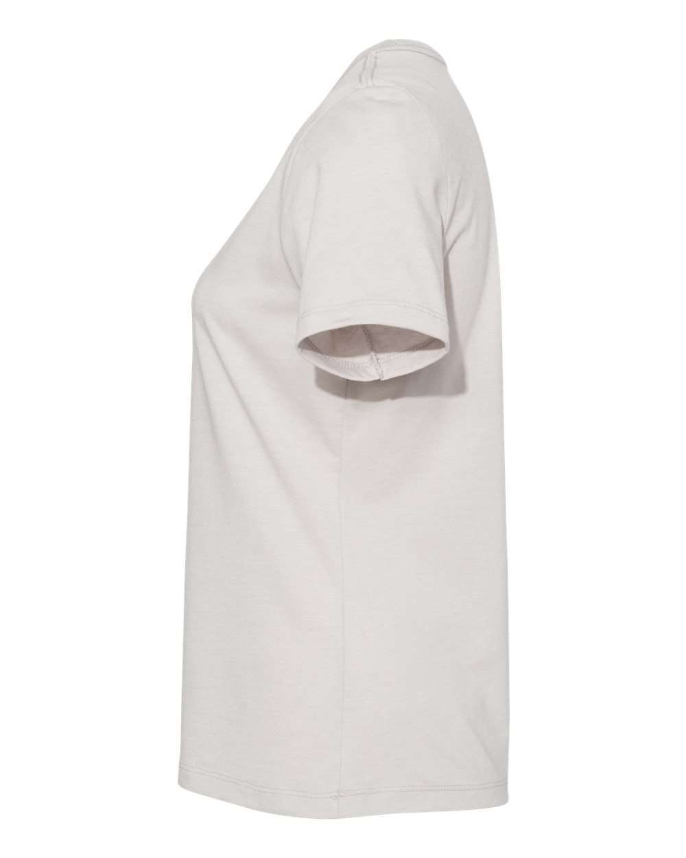 Left View of Heather Cool Grey Women’s Relaxed Fit Heather CVC Tee - 6400CVC