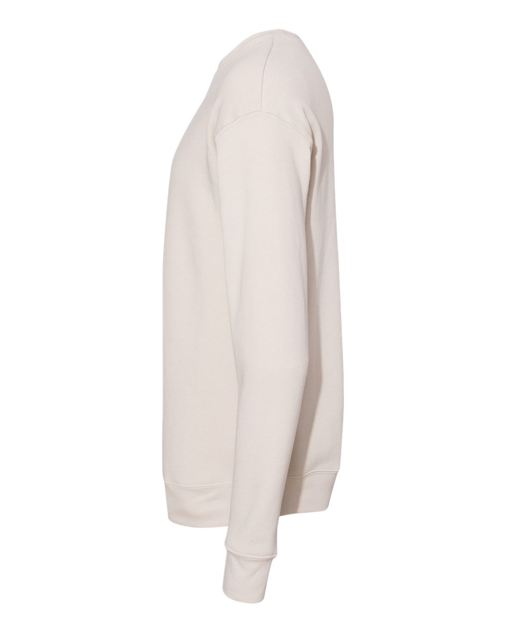 Left View of Heather Dust Sponge Fleece Drop Shoulder Crewneck Sweatshirt - 3945