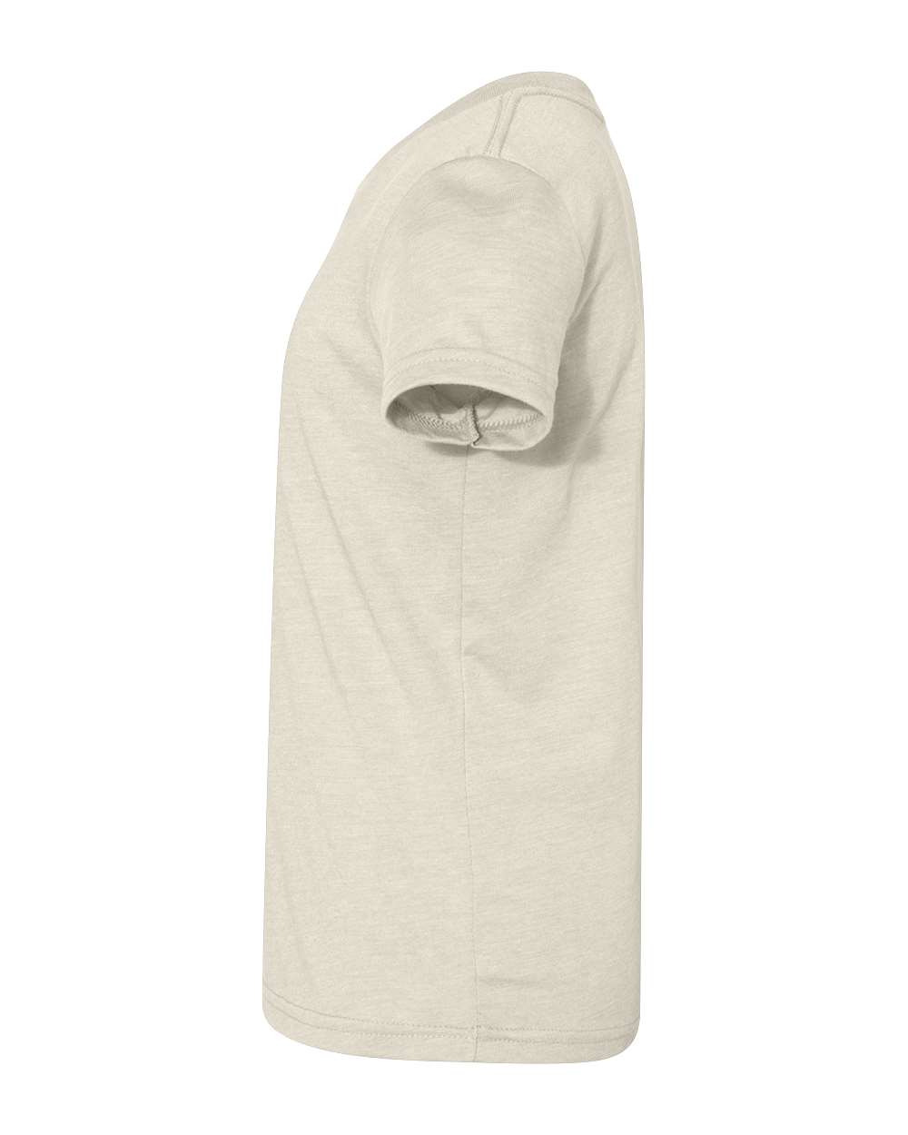 Left View of Heather Dust Youth CVC Jersey Tee - 3001YCVC