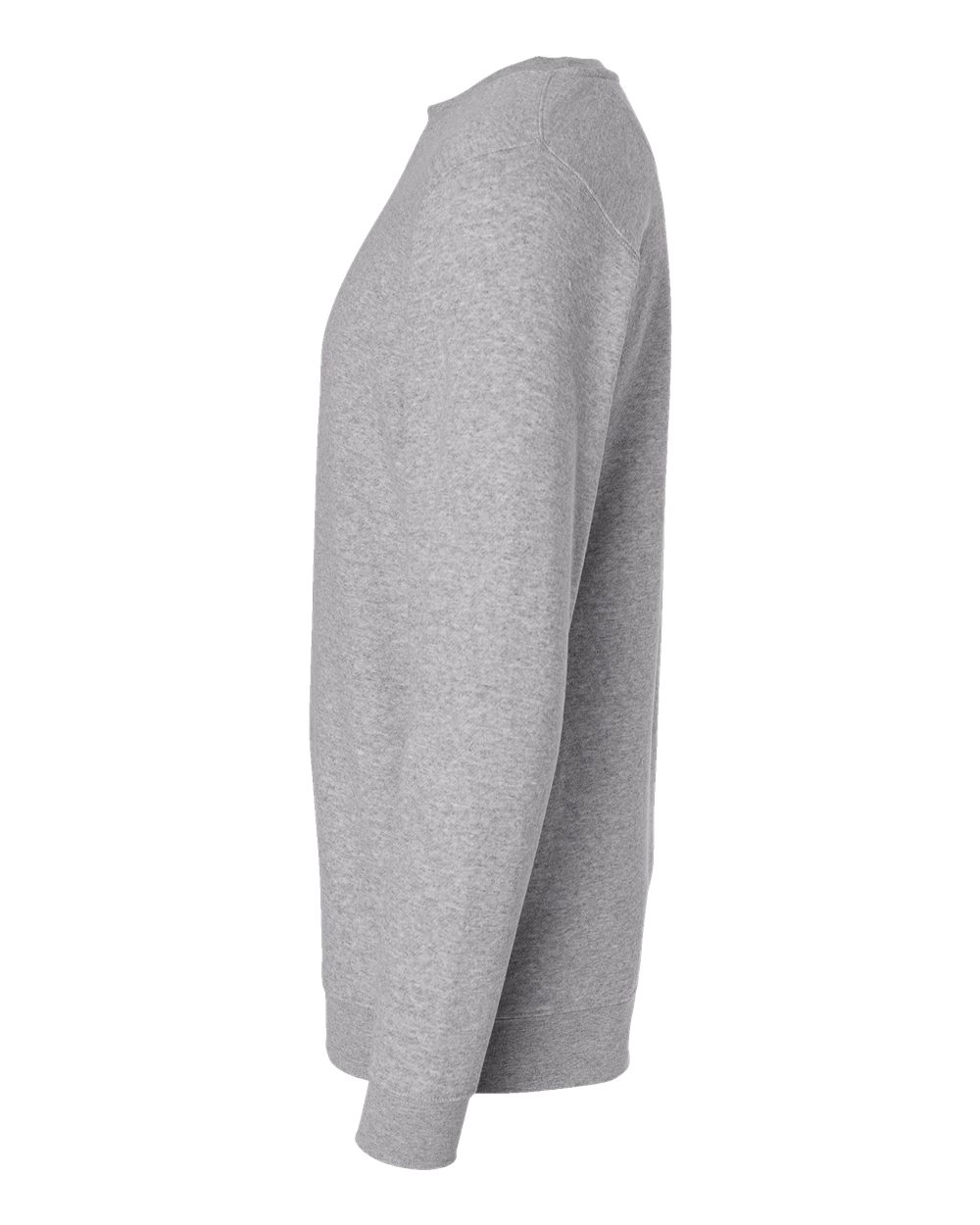 Left View of Heather Elevated Fleece Crewneck Sweatshirt - 6925