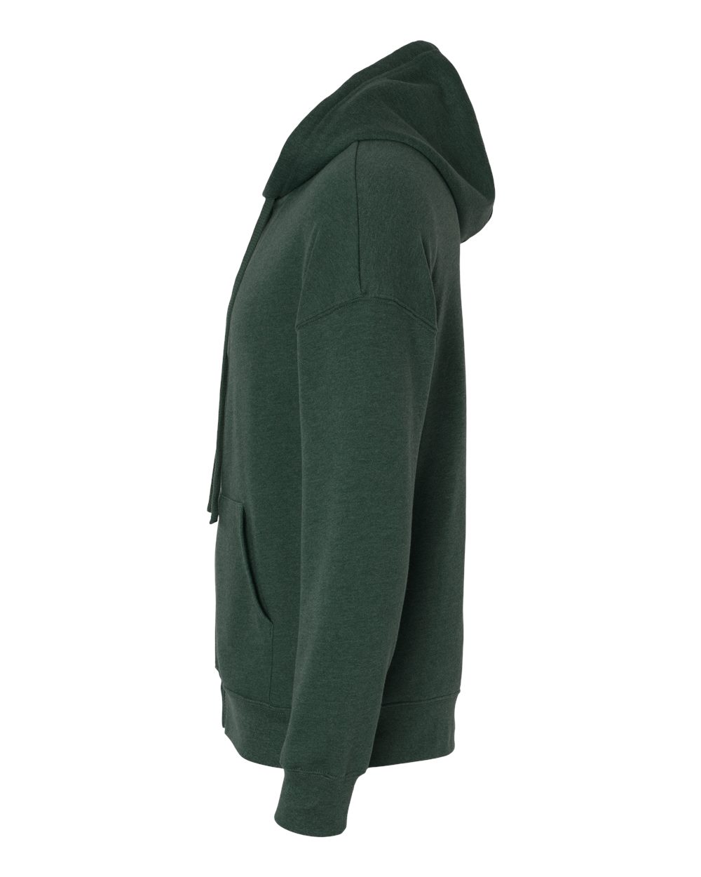 Left View of Heather Forest Sponge Fleece DTM Full-Zip Hoodie - 3759