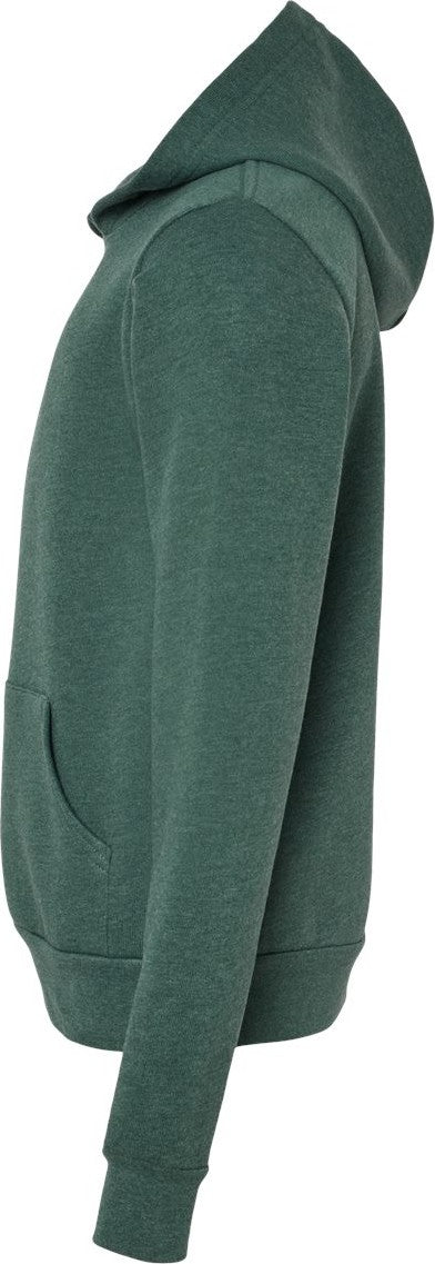 Left View of Heather Forest Youth Sponge Fleece Hoodie - 3719Y