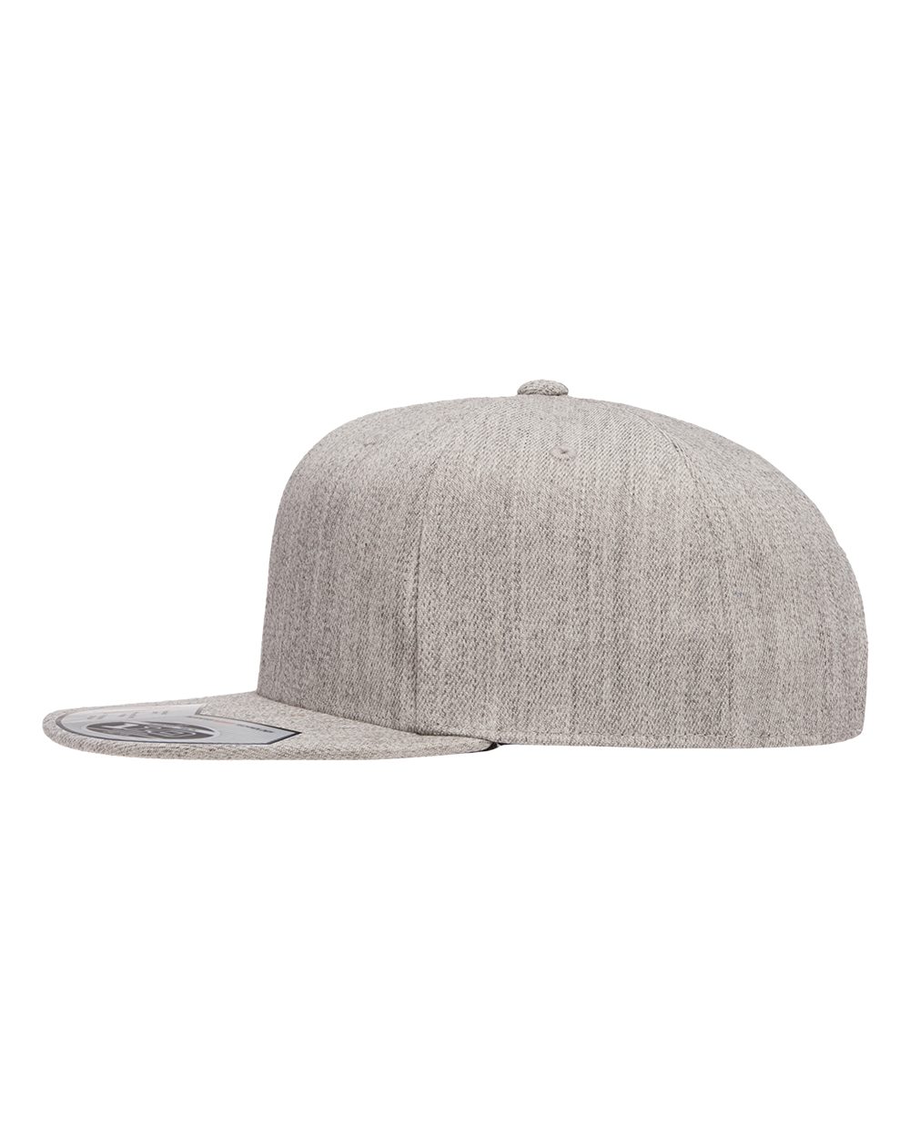Left View of Heather Grey 110® Snapback Cap - 110F