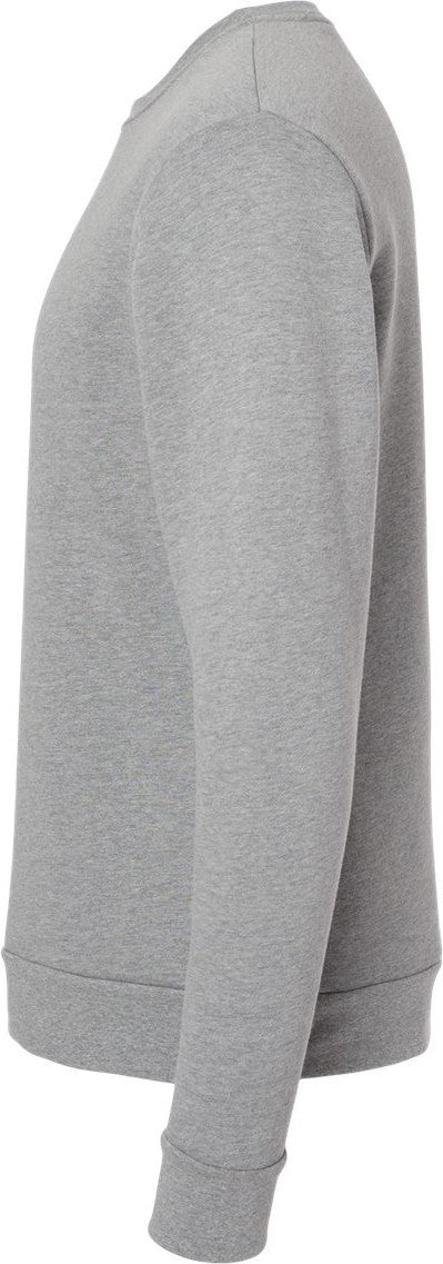 Left View of Heather Grey Malibu Crewneck Sweatshirt - 9002