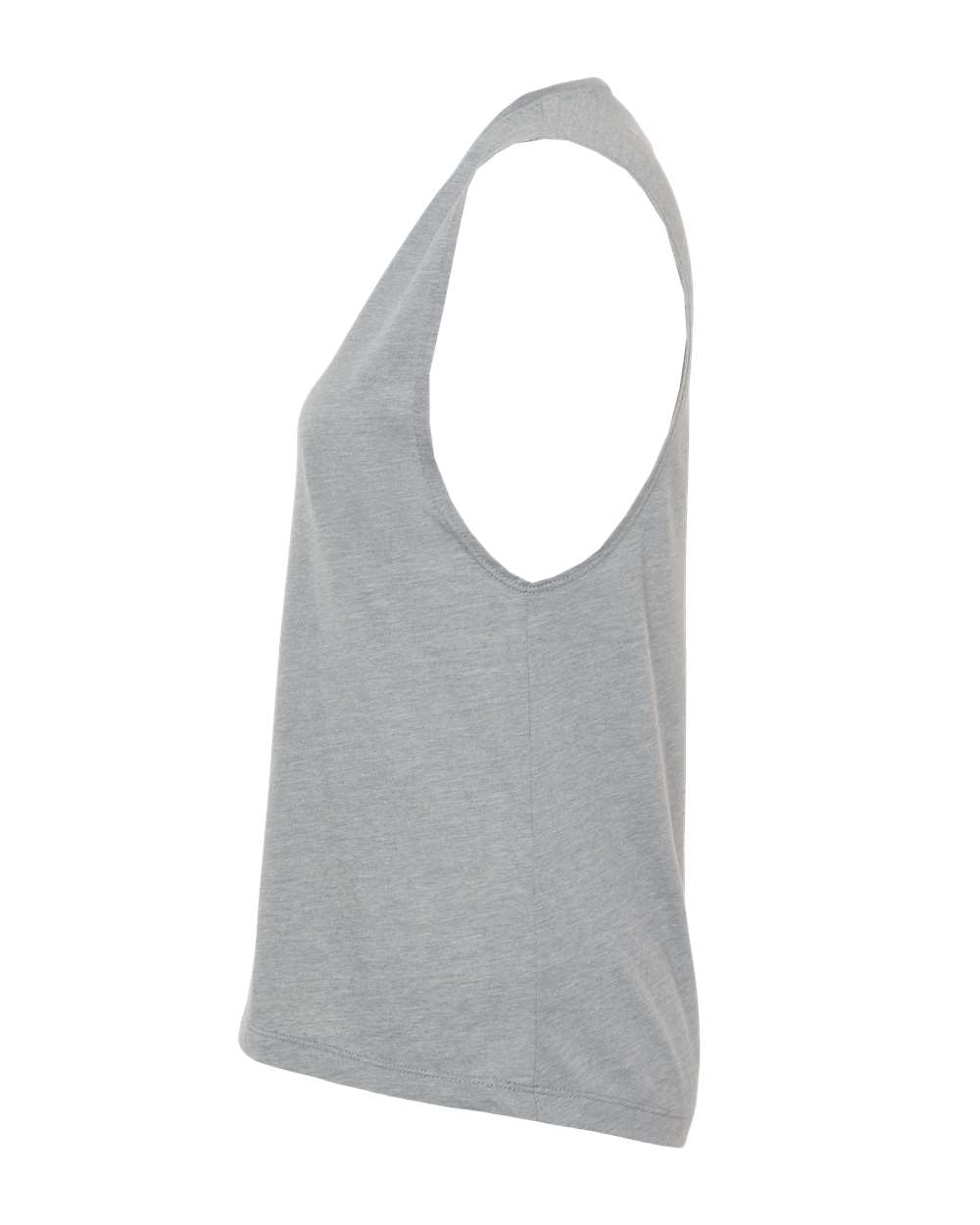 Left View of Heather Grey Women’s Festival Muscle Tank - 5013