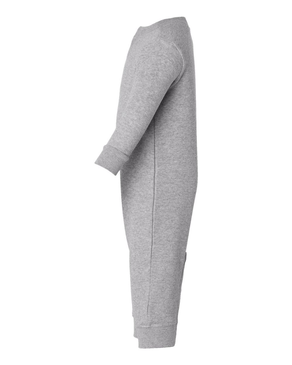 Left View of Heather Infant Fleece One-Piece - 4447