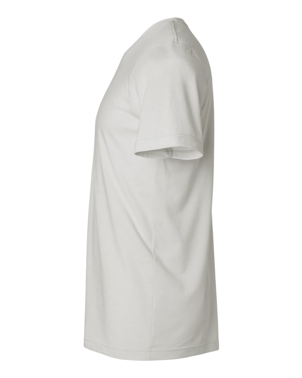 Left View of Heather Light Silver Combed CVC T-Shirt - 602CVC