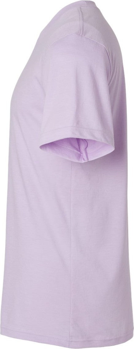 Left View of Heather Lilac CVC Tee - 2001CVC